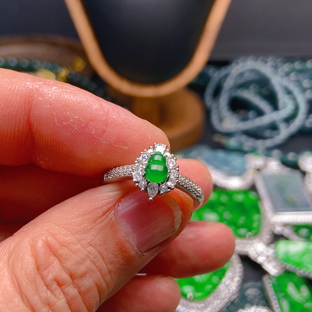 翡翠戒指未镶嵌406戒指