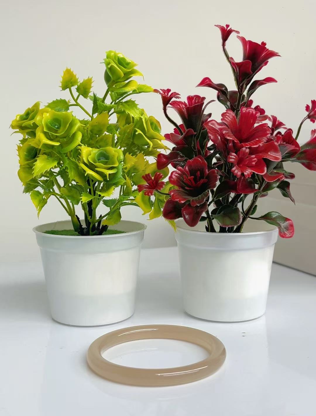 A24青海冰藕粉色野牛沟叮当精美气质百搭摆件