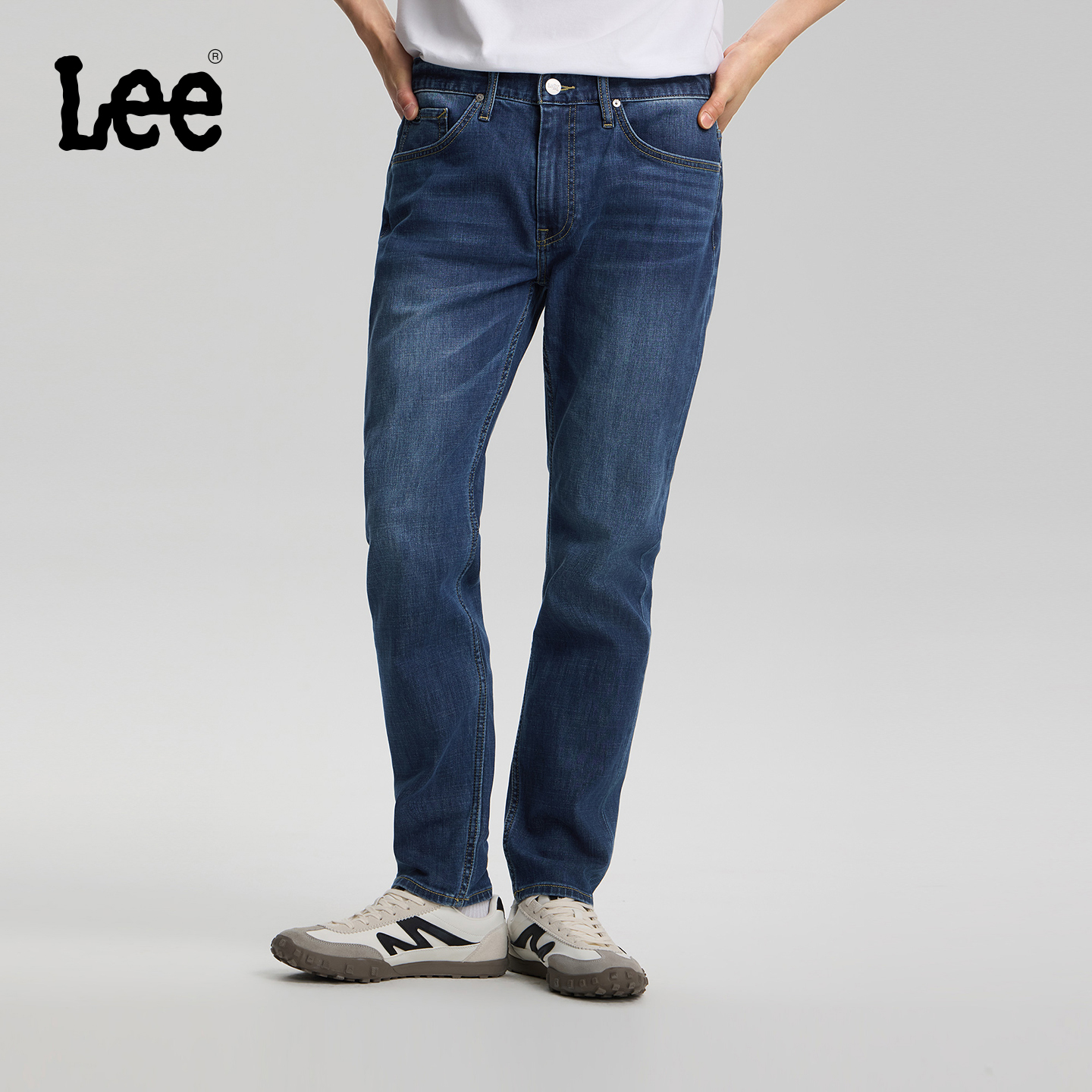 【张凌赫代言】Lee26早春新品五袋款731舒适锥形牛仔裤男深蓝色潮