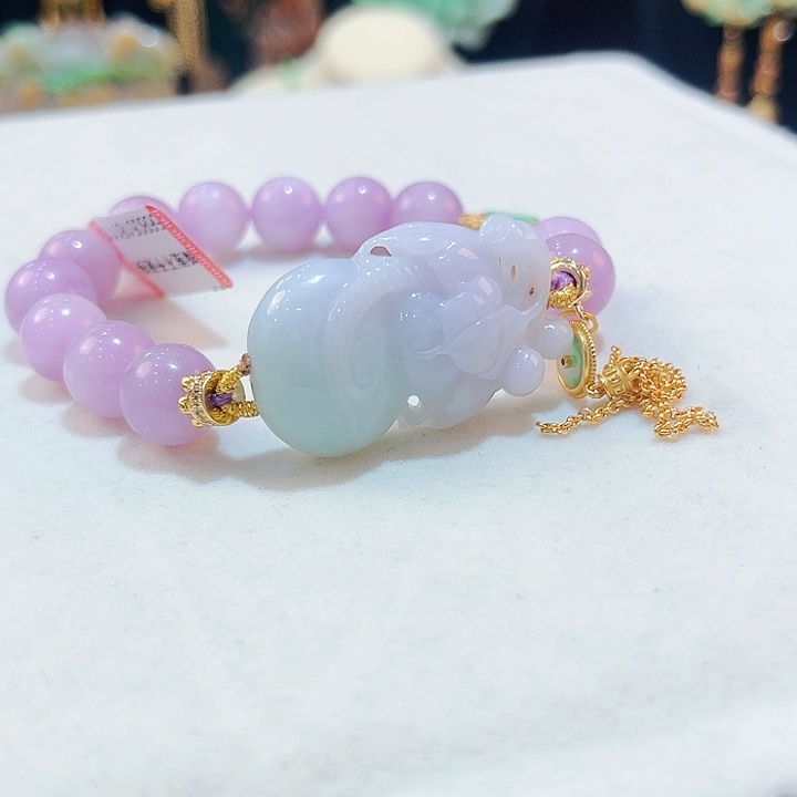 锂辉石手串未镶嵌手串