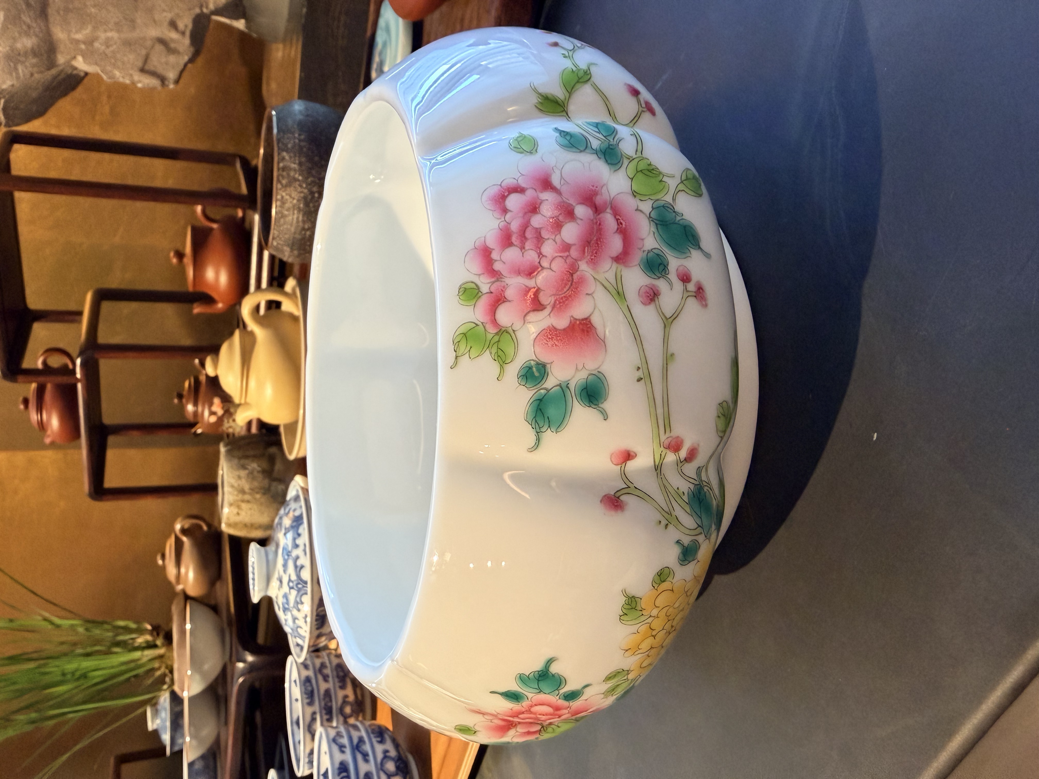 粉彩牡丹南瓜水洗