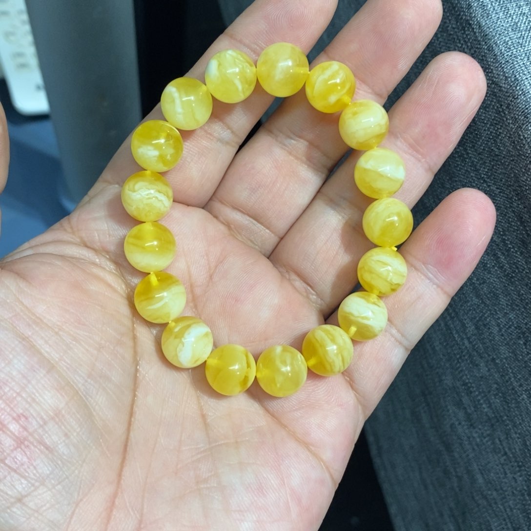 裸石蜜蜡未镶嵌手串