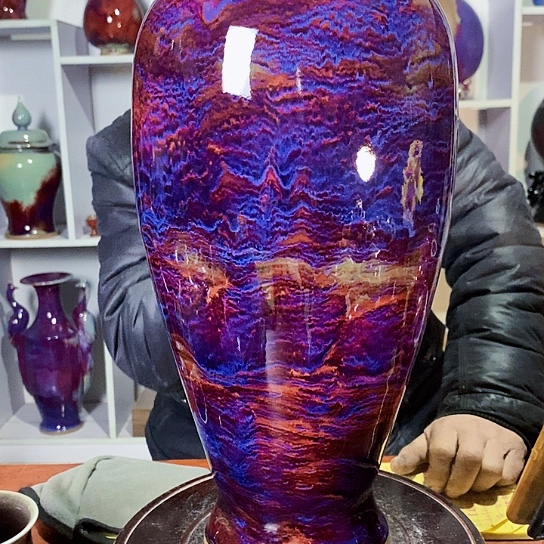 摆件哥****说尚峰钧窑作品梅瓶