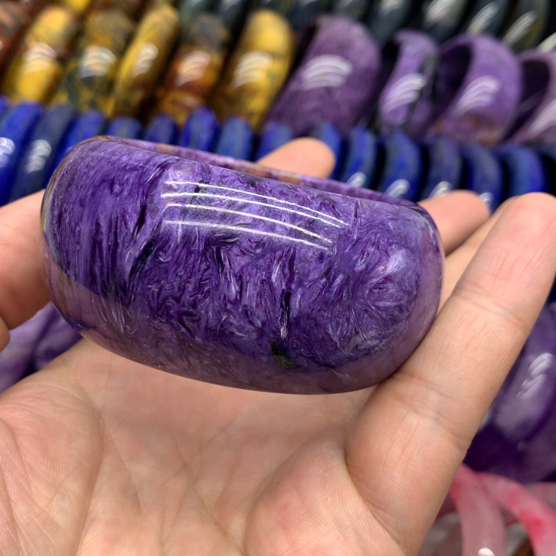 查罗石（紫龙晶）手镯未镶嵌六*