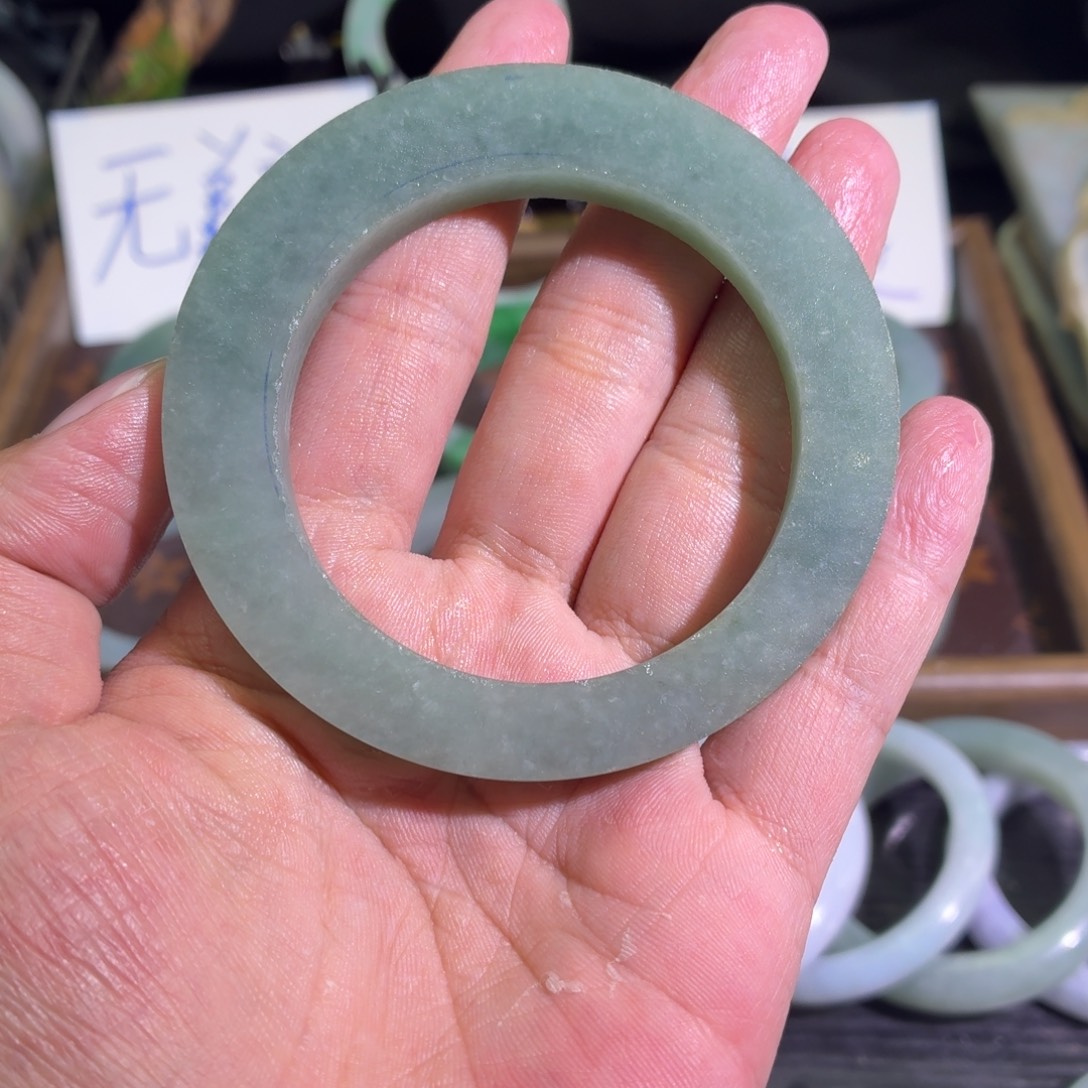 定制翡翠未镶嵌天然纹理随机，追求完美者慎拍