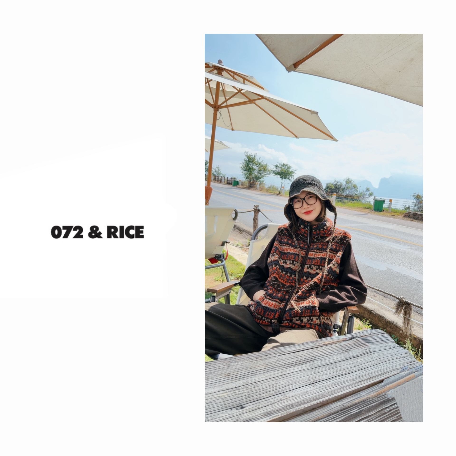 072 & RICE【枫叶马甲】秋季休闲立领拉链无袖女马甲 N-32NF17