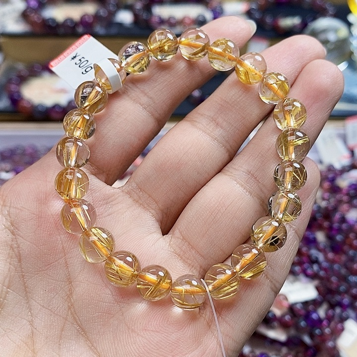 未镶嵌手链水晶全净体钛晶8m+ MD242