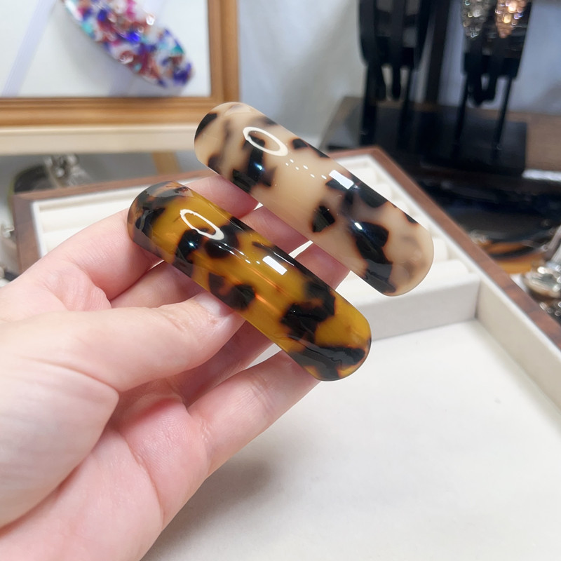 新款醋酸发夹女中号后脑勺成人发饰一字马尾夹弹簧夹半扎顶夹发卡