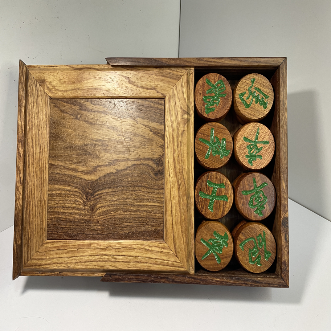草花梨木棋盒➕缅甸花梨棋子 5 分