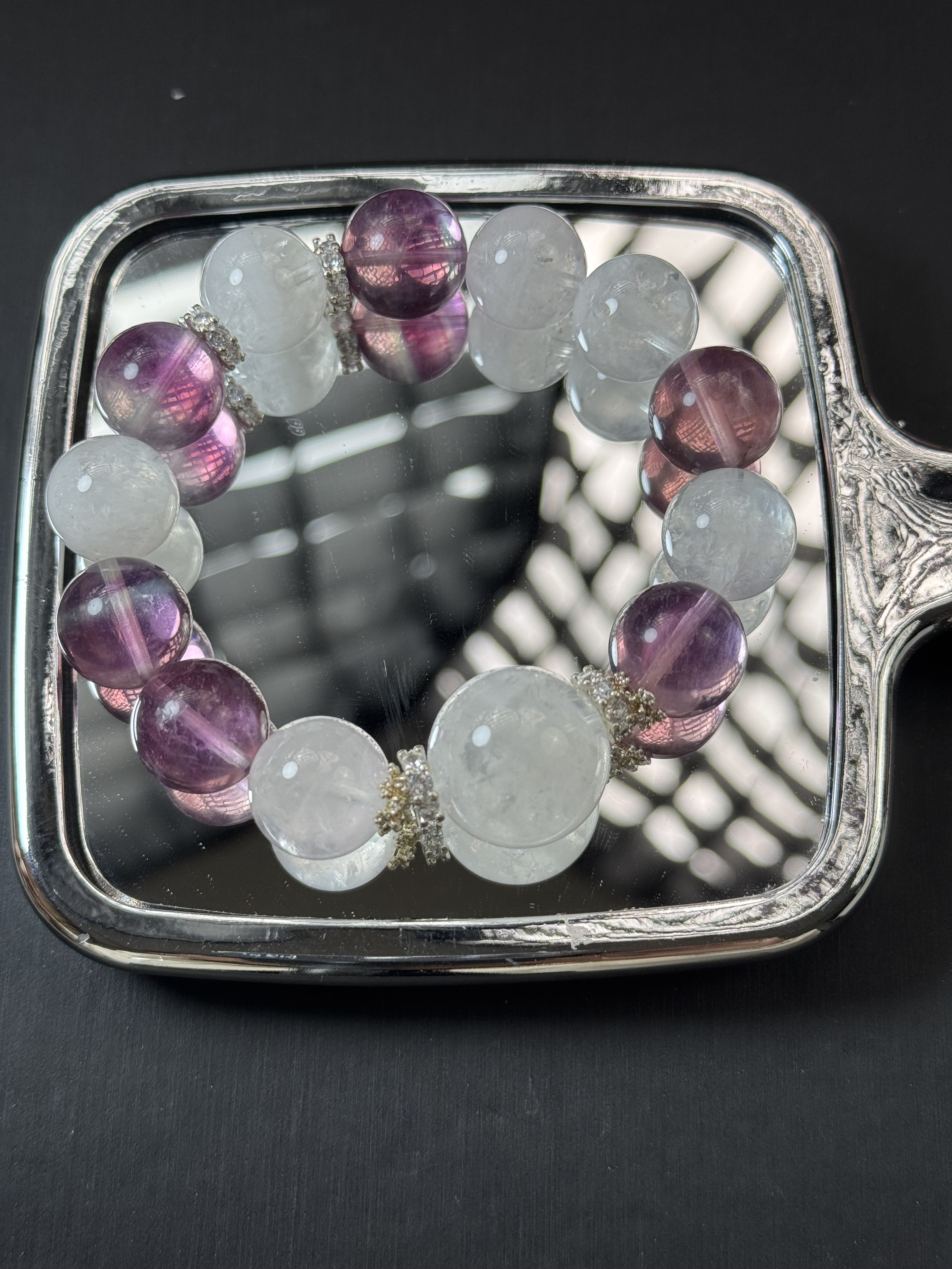 A615原创水晶多宝手链14mm+多样性发一