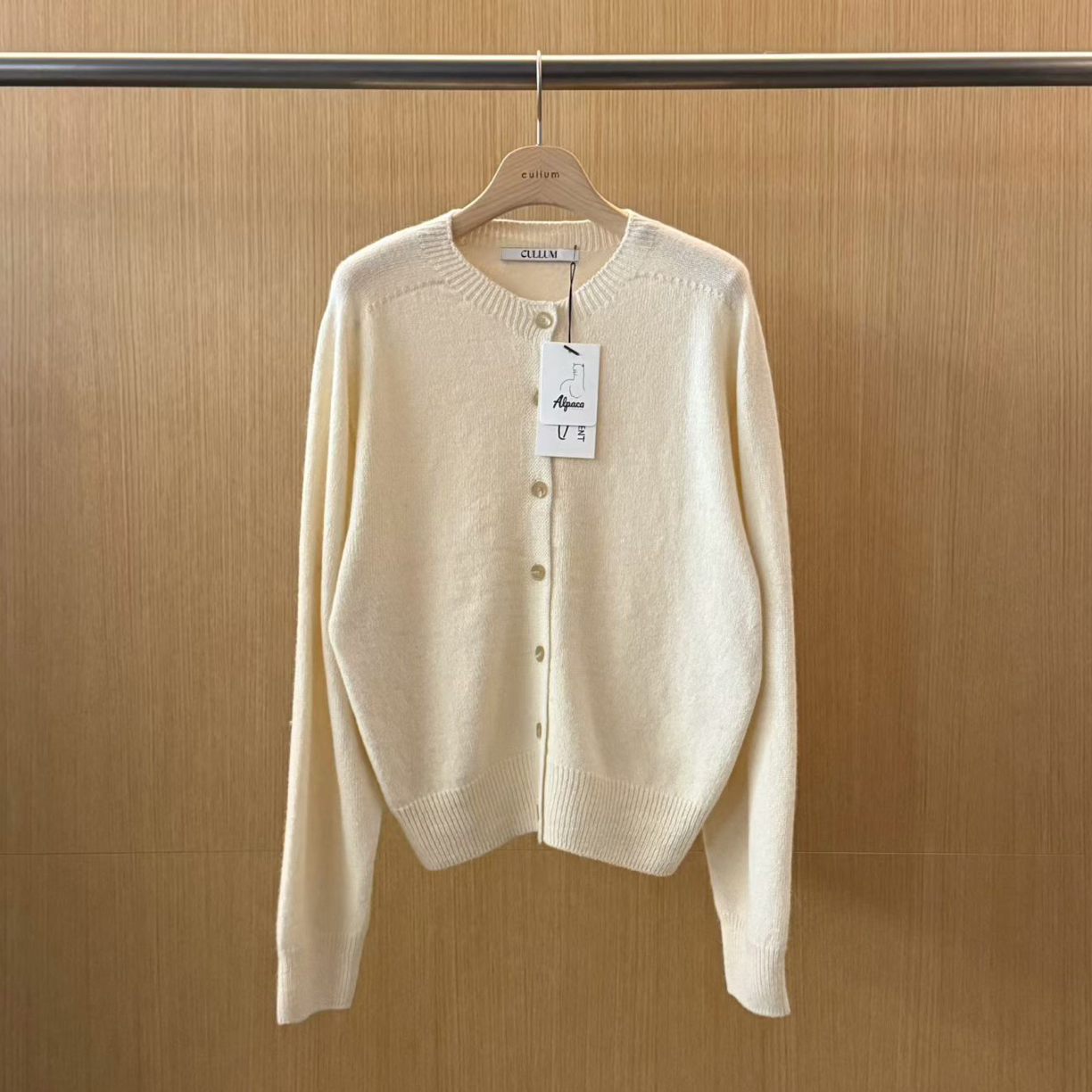 东大门 25新款 cu米白毛衣开衫（no退no换）