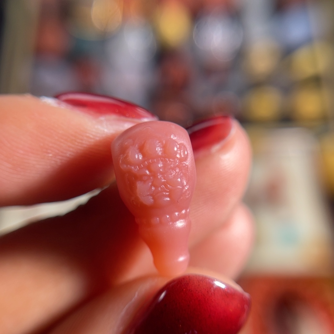 玛瑙/玉髓盐源黄财神三通8.5未镶嵌