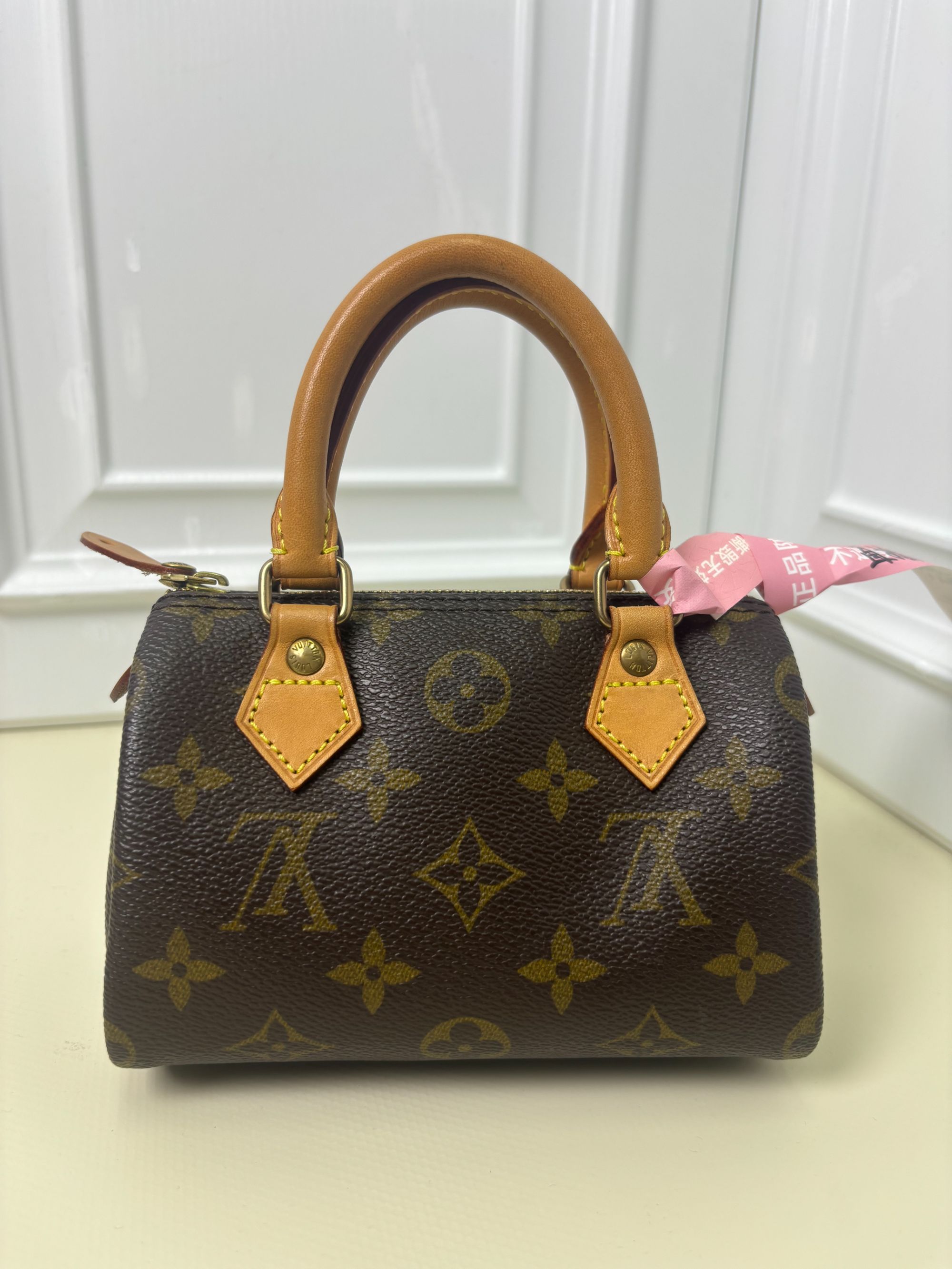 99新 LouisVuitton/路易威登 （铭）Speedymini(植鞣革换新）
