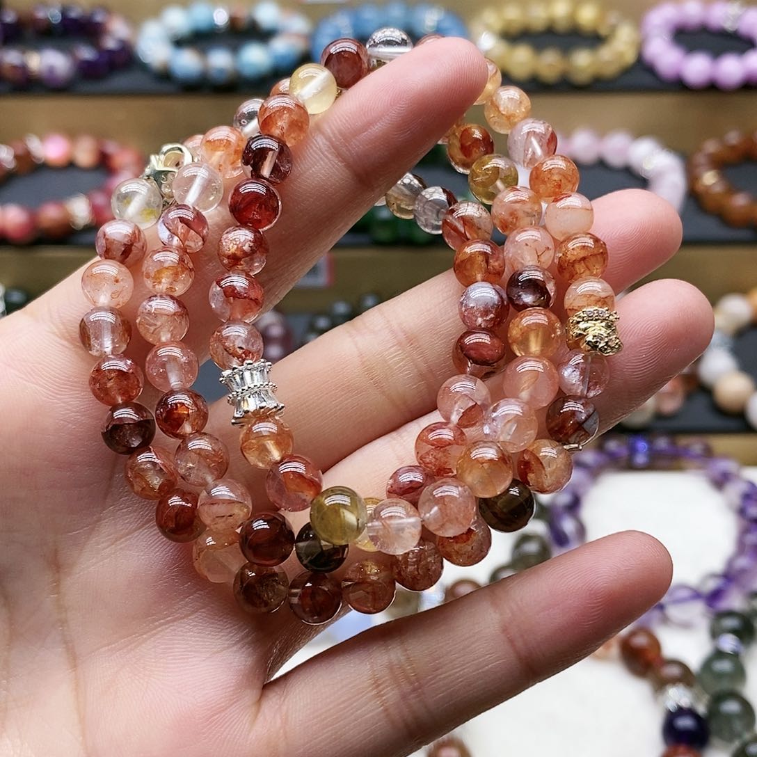 水晶手链未镶嵌红胶花