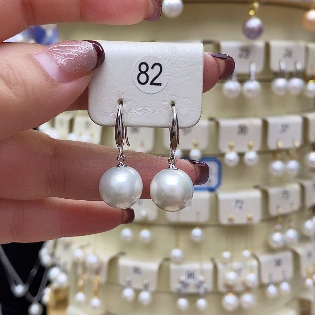 淡水珍珠耳饰银S925镶嵌