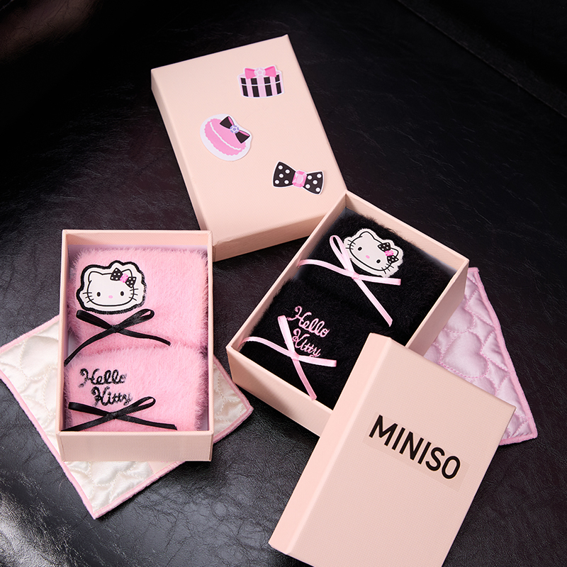 Hello Kitty闪闪派对系列-家居袜(黑色)