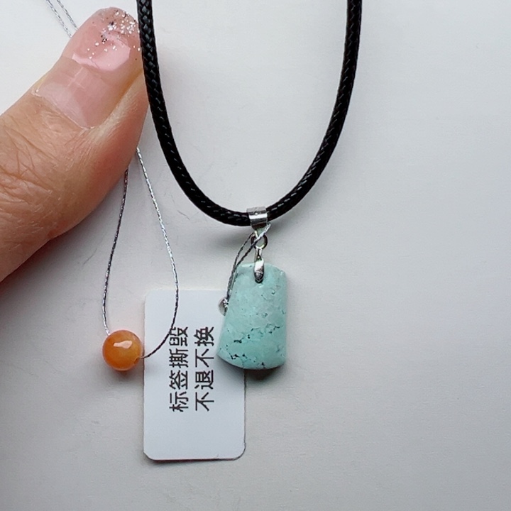 南红玛瑙颈饰银S925镶嵌