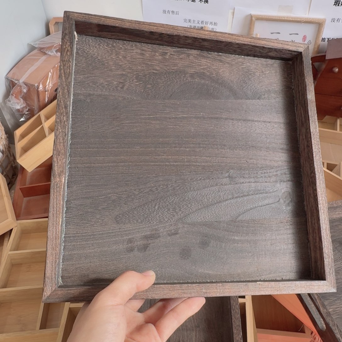 桐木正方形托盘微瑕拍下不退不换