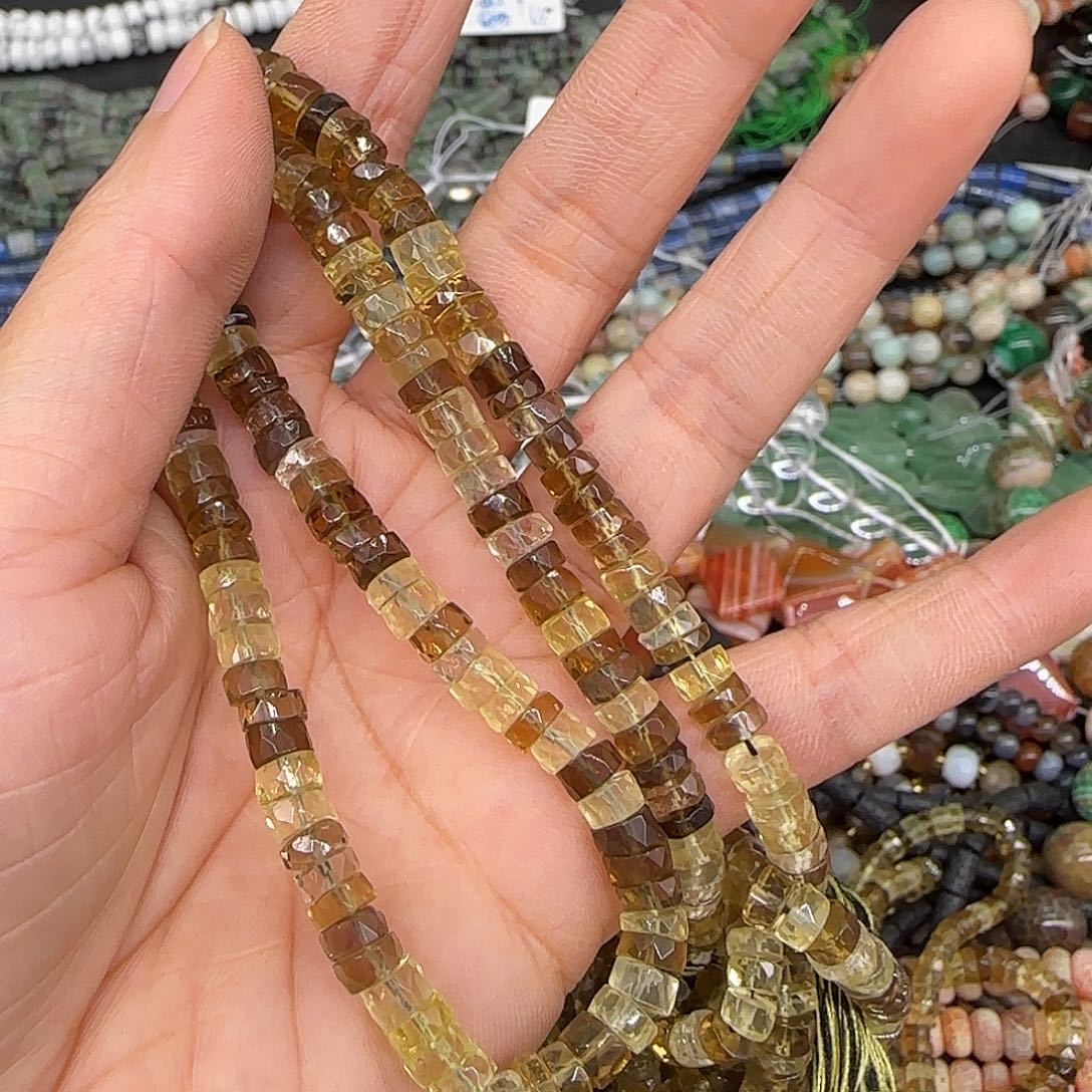 玛瑙/玉髓合金珠宝半成品茜****活黑金碧玺拍三86发一条