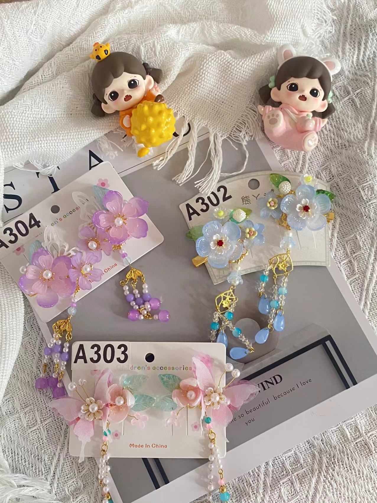 女古风民族风中国风2025发饰可爱边夹