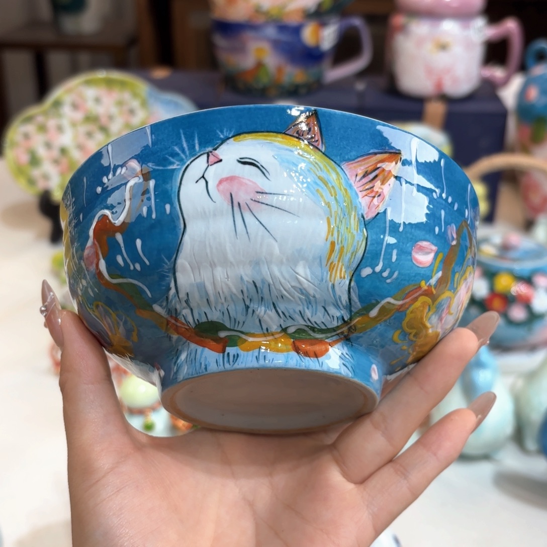 景德镇手绘高温釉下彩陶瓷茶具