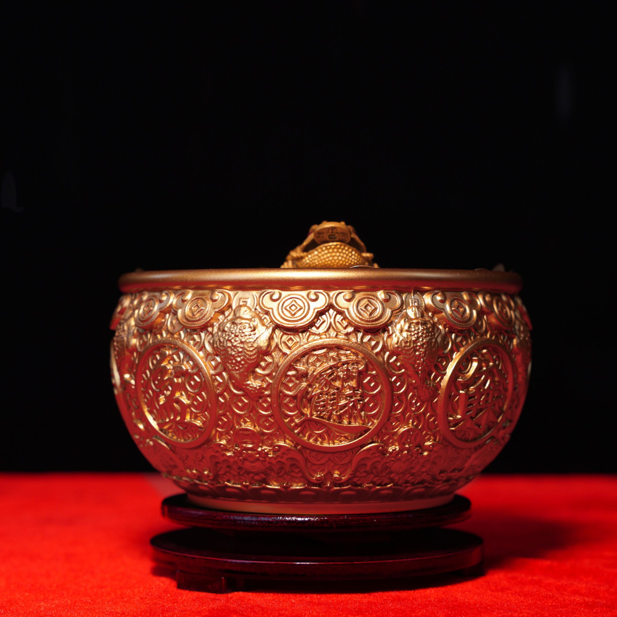 大号聚宝盆招财聚财黄铜制造【张老师专属】实心铜碗铜盆家用客厅