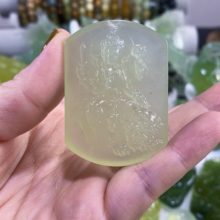 未镶嵌岫玉挂件吊坠