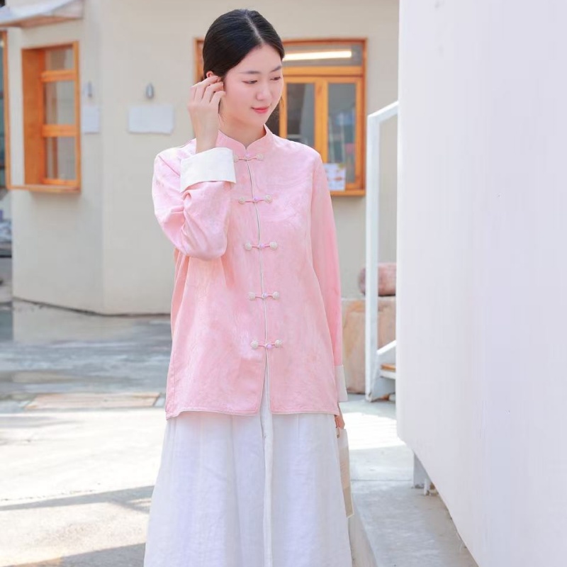 【抖音专属】【春思系列】中式小衫（24710103-海天霞）
