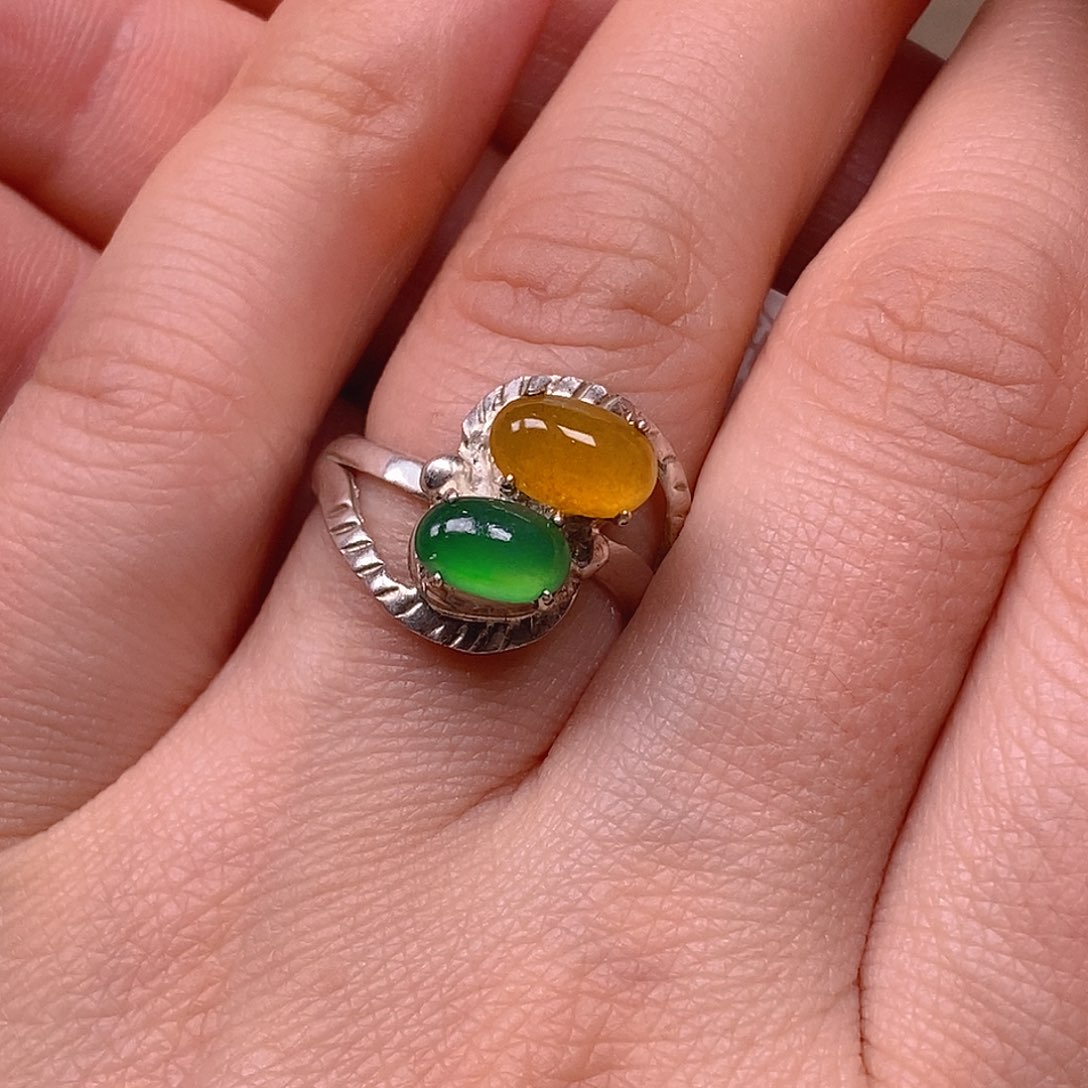 翡翠戒指未镶嵌翡翠蛋面