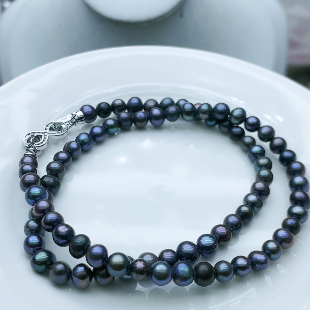 淡水珍珠颈饰钛钢