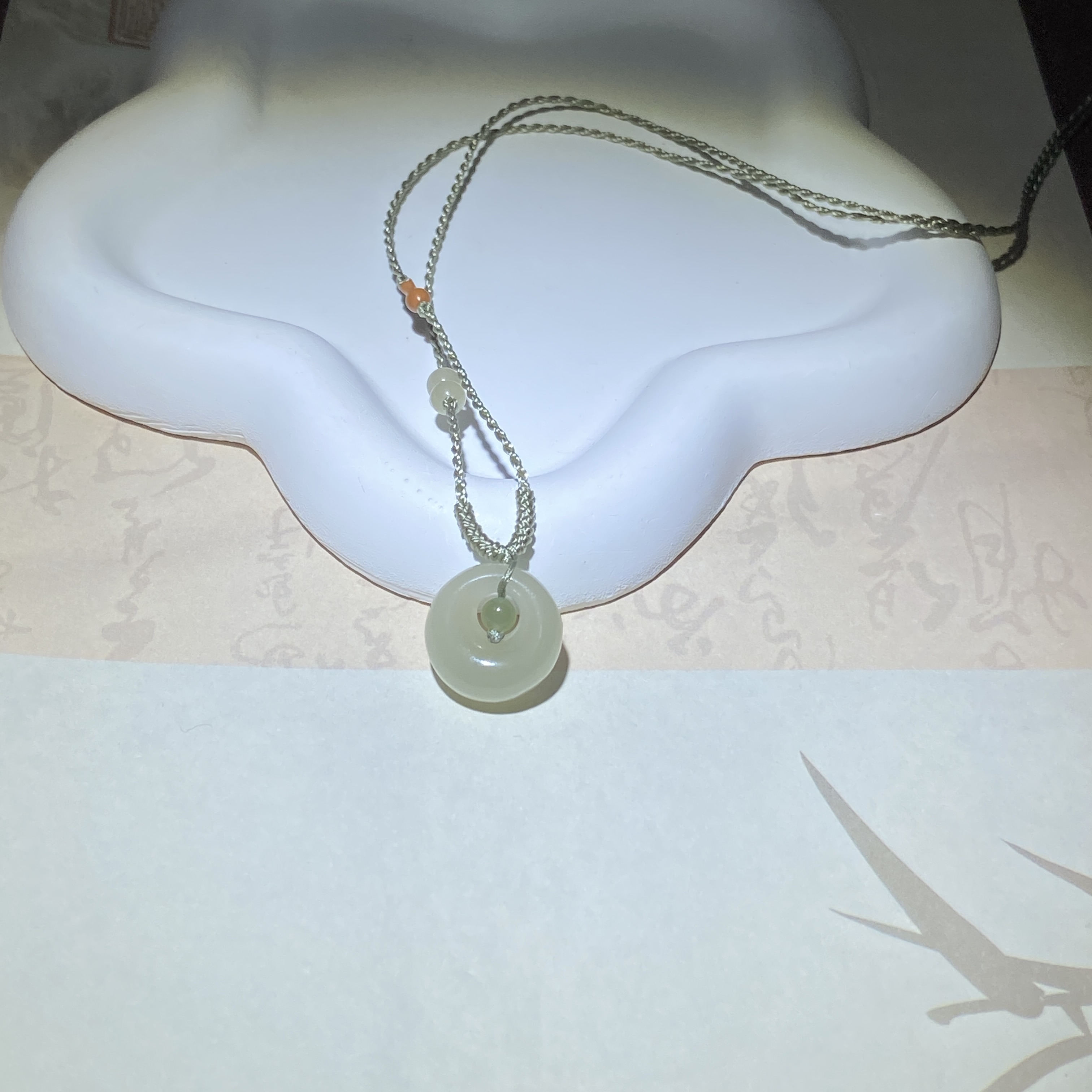 【渠小姐精选】DZ6027 和田玉晴水吊坠约卡17.1*8mm