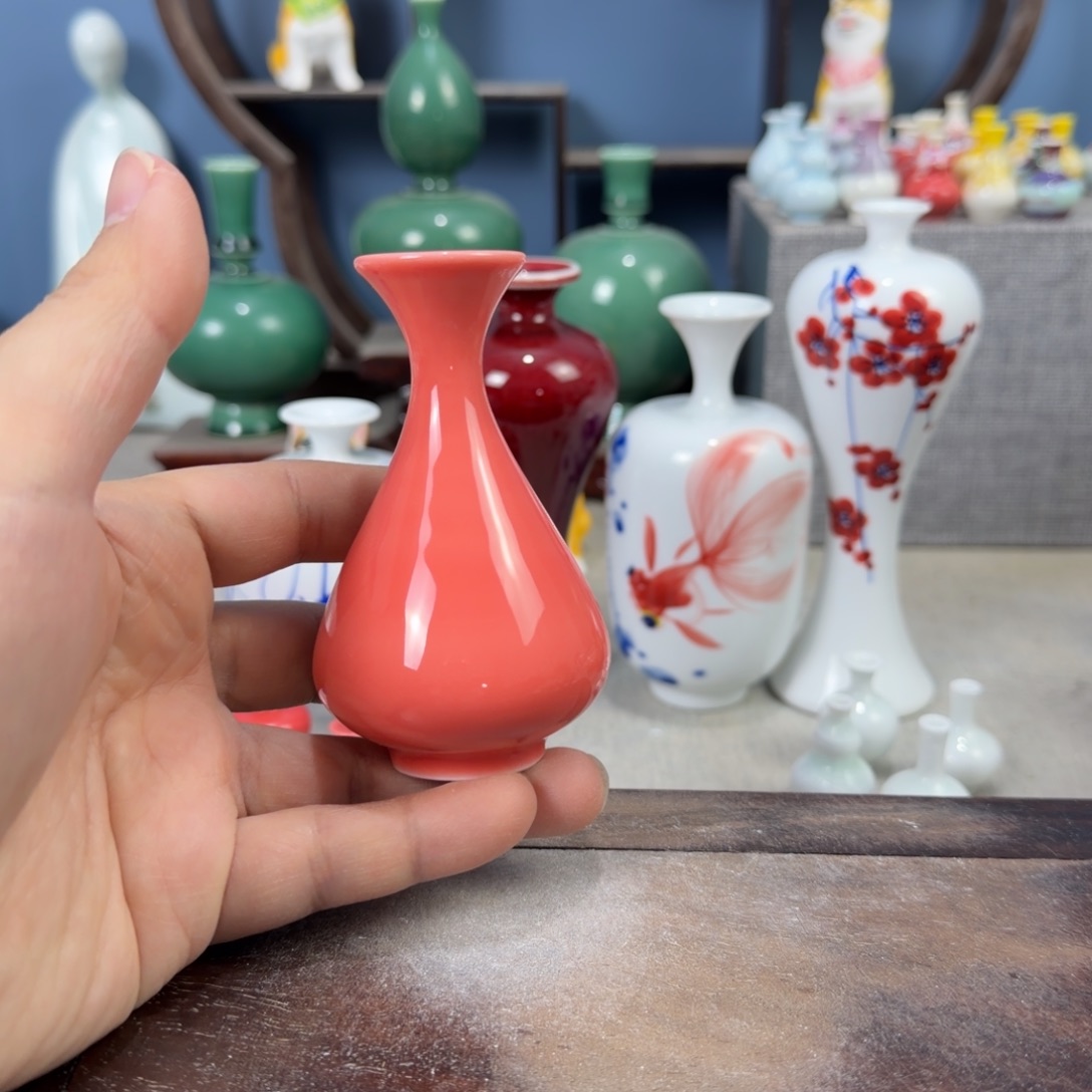 陶瓷手工小花器摆件