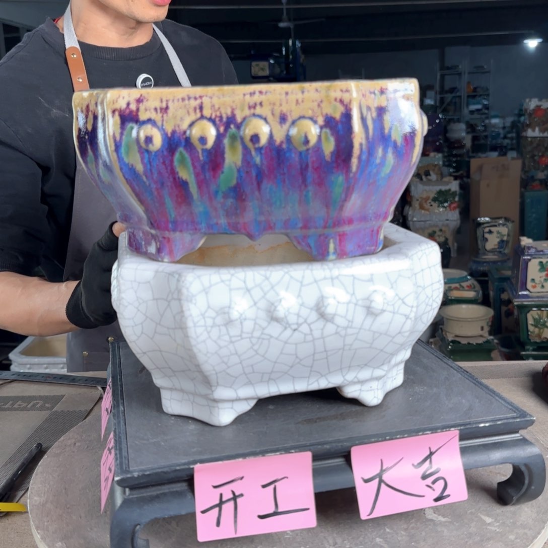 一风堂石湾花盆。微瑕