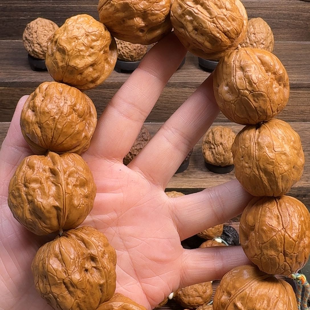 吊坠文玩核桃14金蟾疙瘩包手持36尺寸