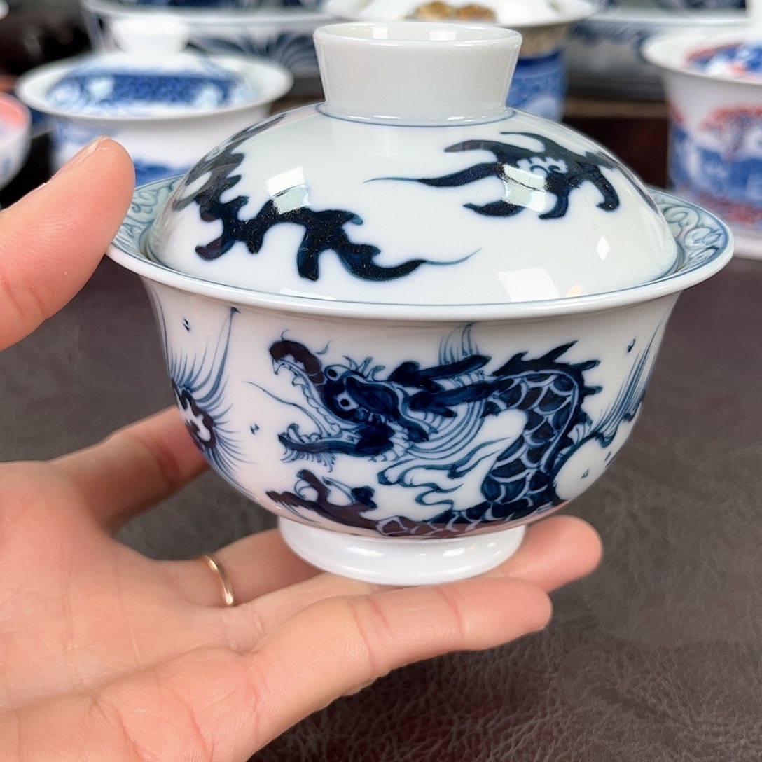 杯手绘高温瓷器瑕疵