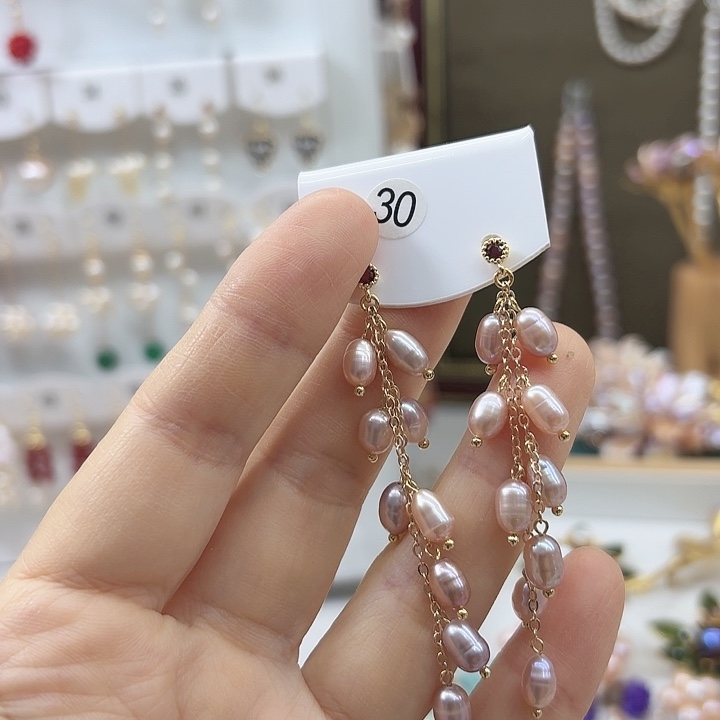 淡水珍珠发饰银S925镶嵌