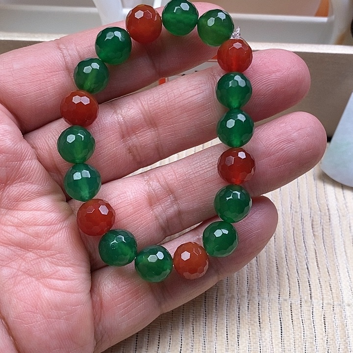 玛瑙/玉髓手链合金寨****头