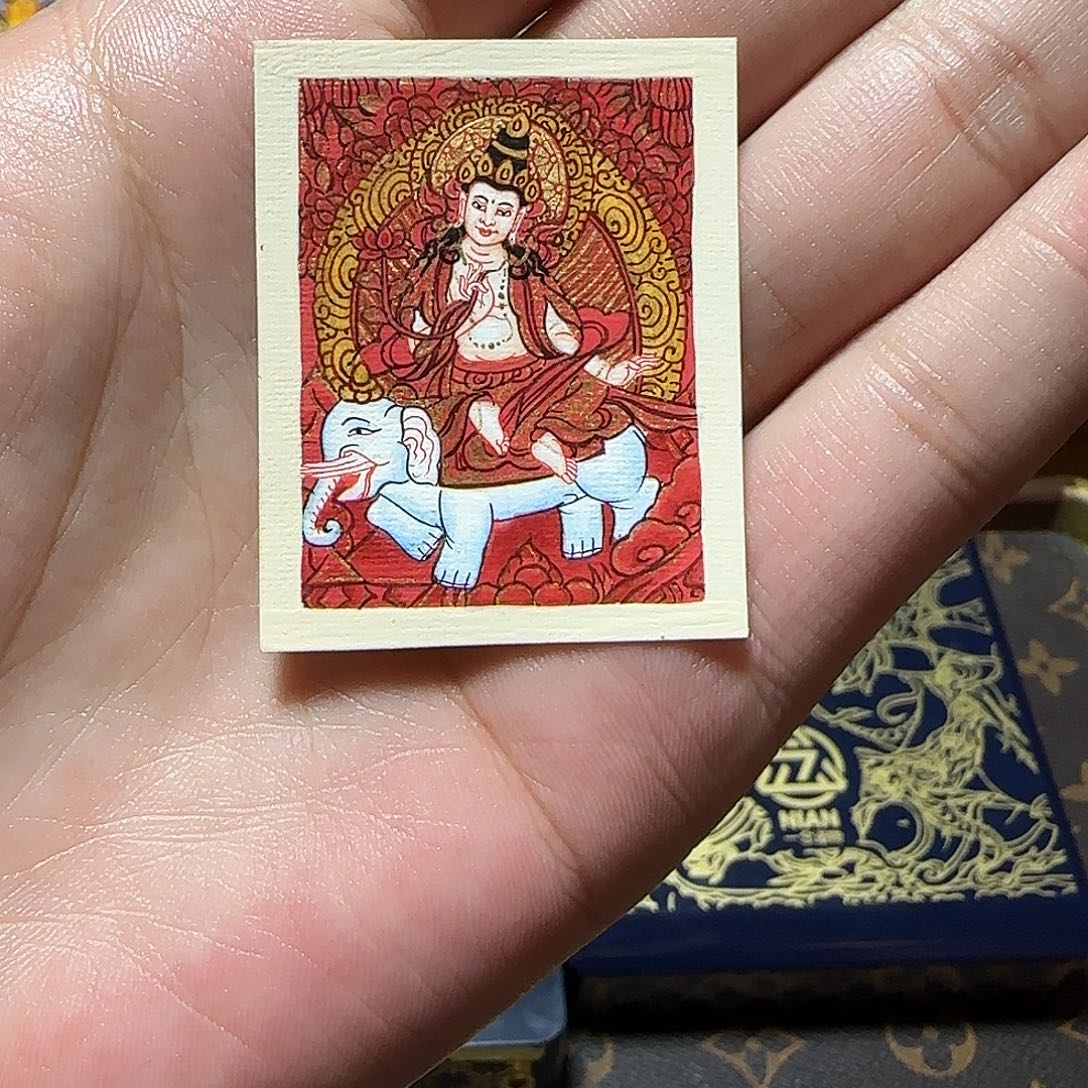 吊坠一念造物唐卡。普贤菩萨