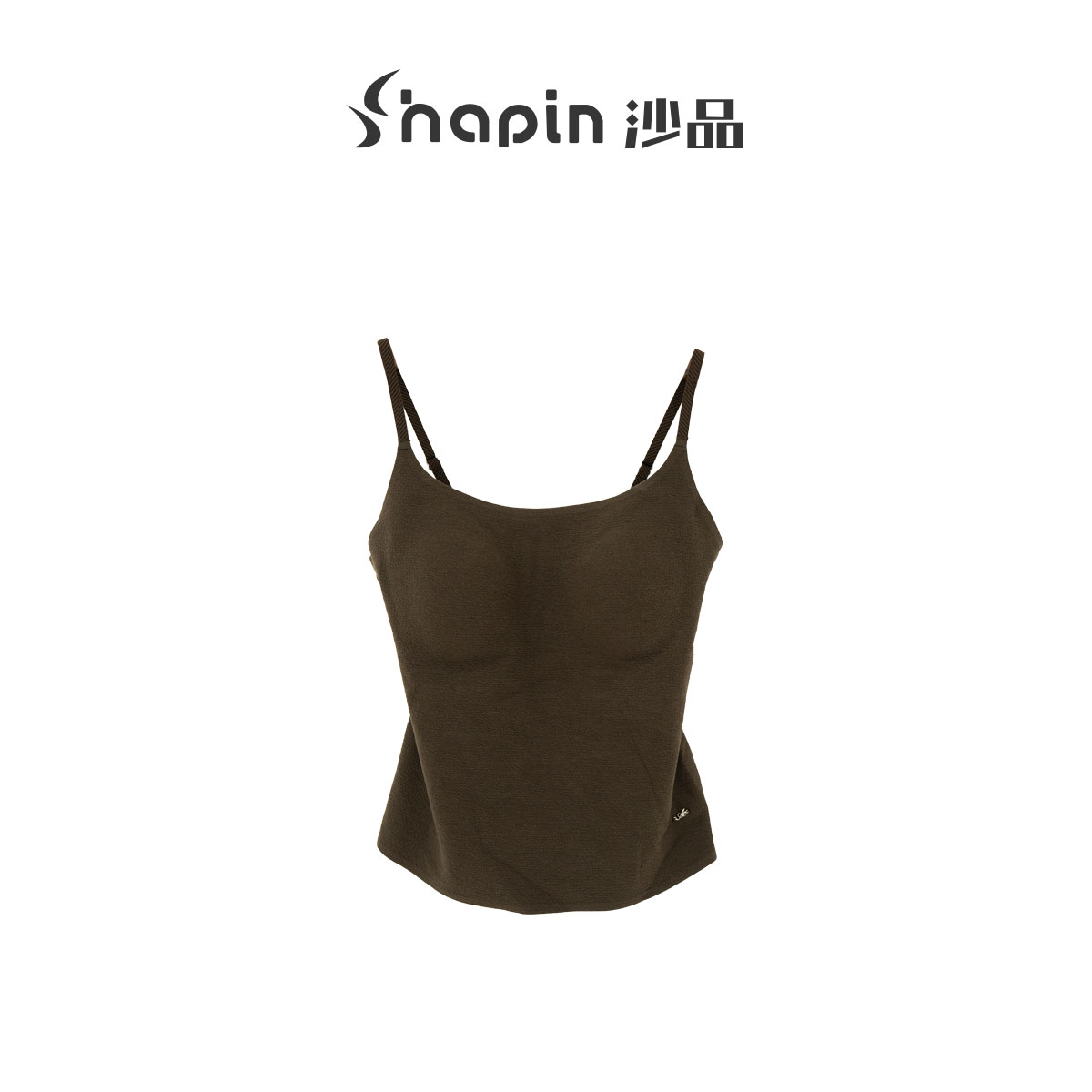 法式保暖带胸垫一体式吊带背心打底T1524