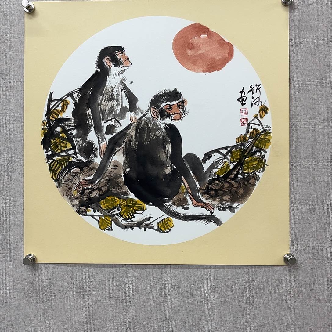 国画艺术家真人手绘