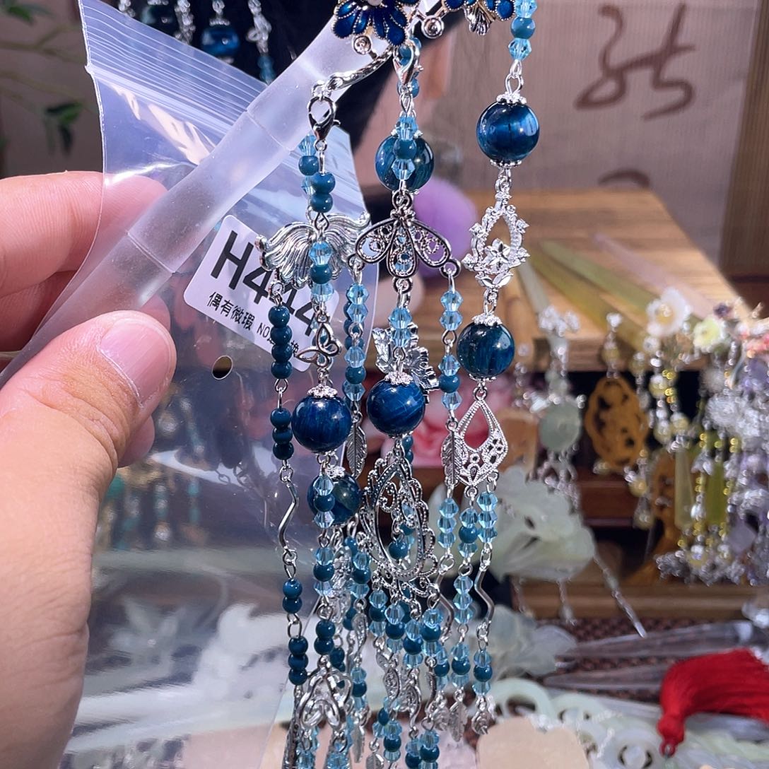 钰***欢蛇纹石玉未镶嵌发饰