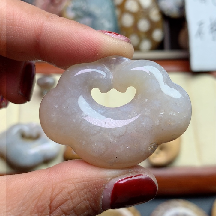 硅化珊瑚（珊瑚玉）颈饰未镶嵌