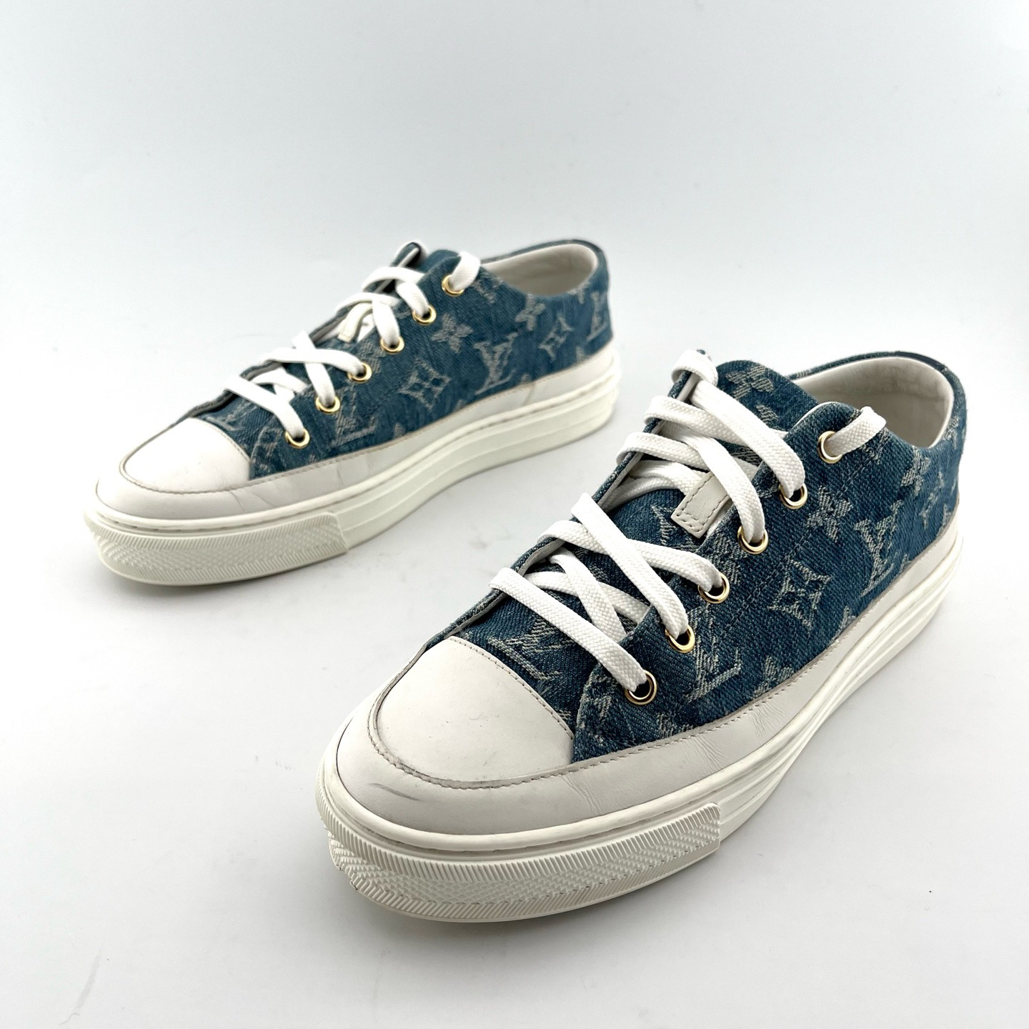 99新 LouisVuitton/路易威登  37.5码 低帮 时尚板鞋 D4442