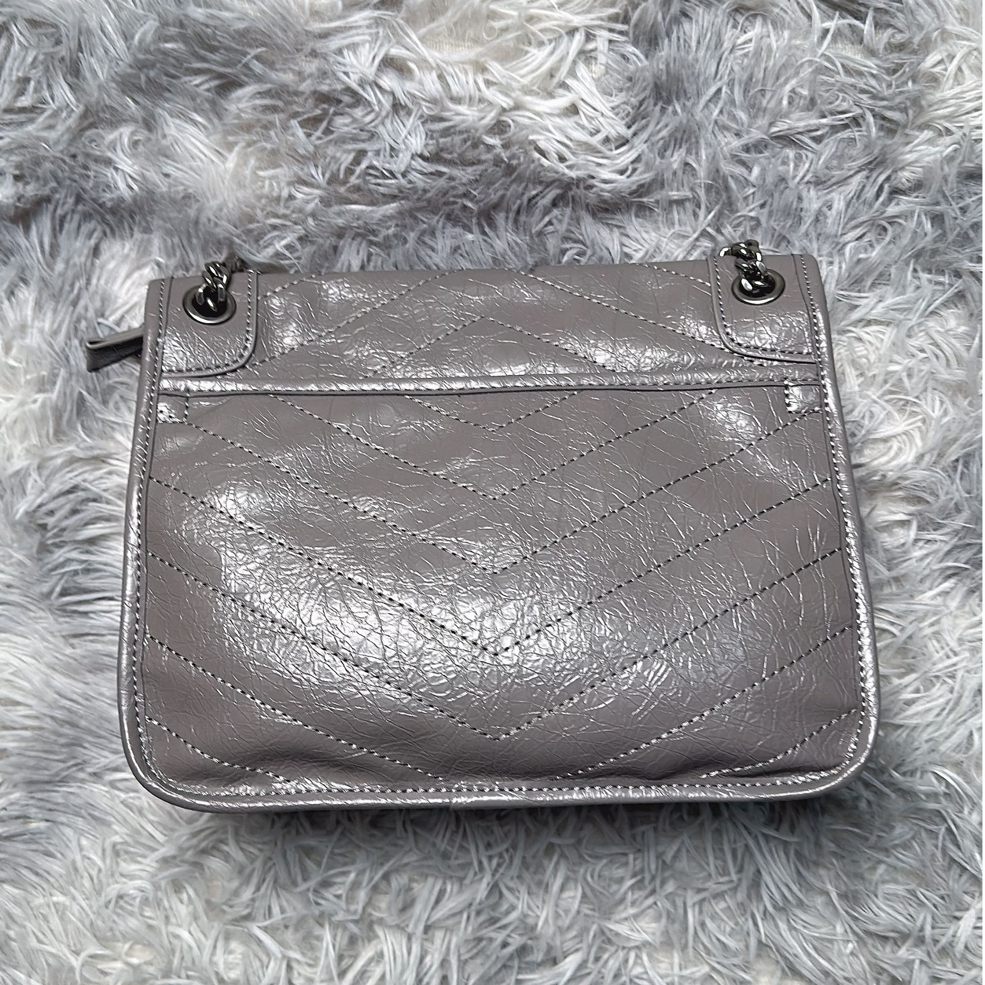 手工百搭时尚女包邮差灰色