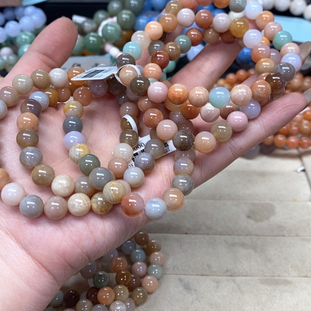 硅化珊瑚（珊瑚玉）手链未镶嵌水**货098