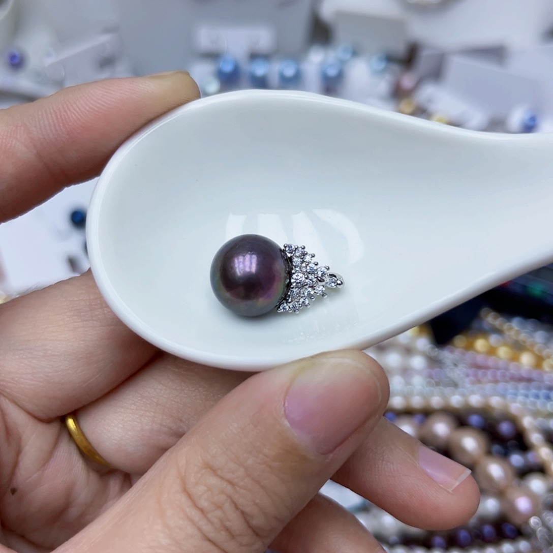 淡水珍珠颈饰银S925镶嵌