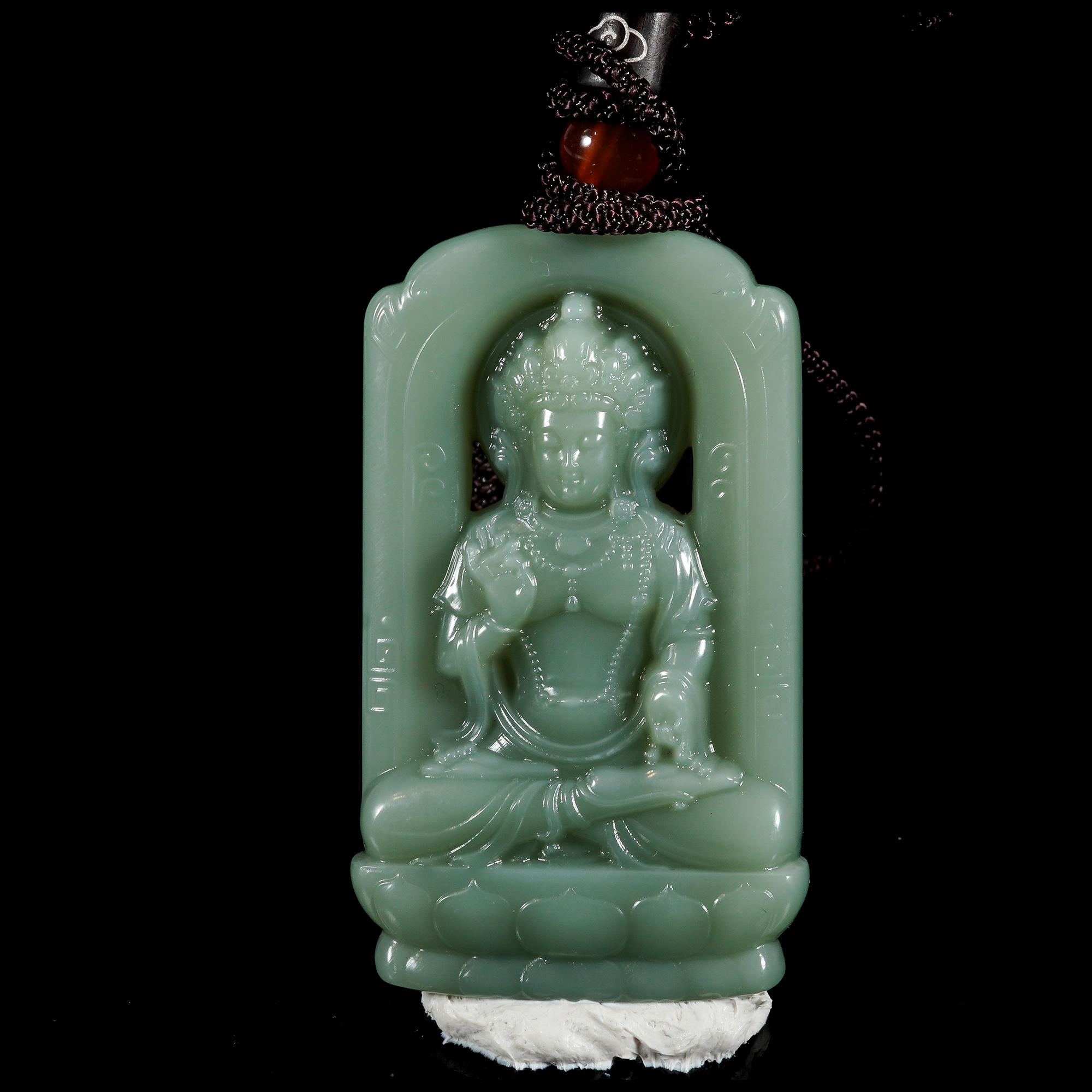 LOT.039和田玉雕人物牌/X3841