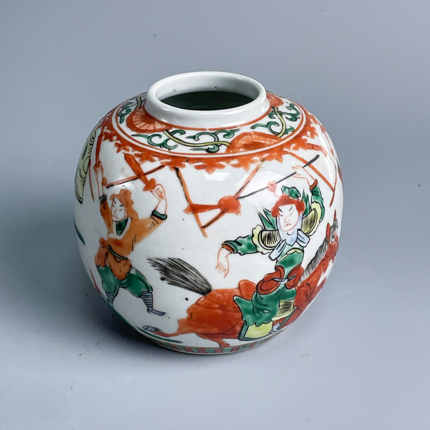 民国 五彩刀马旦罐1-M25FL005689