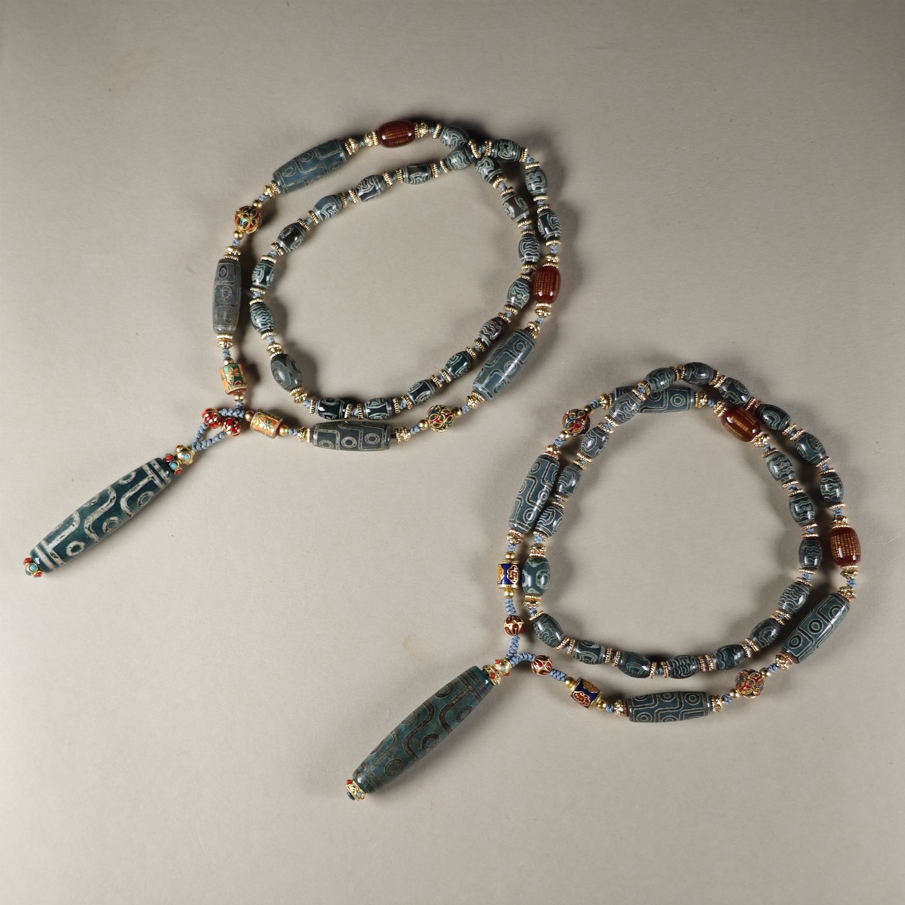 【福气来珠宝】T008-至纯大地玖隆眼精美玛瑙项链-多样性发其一