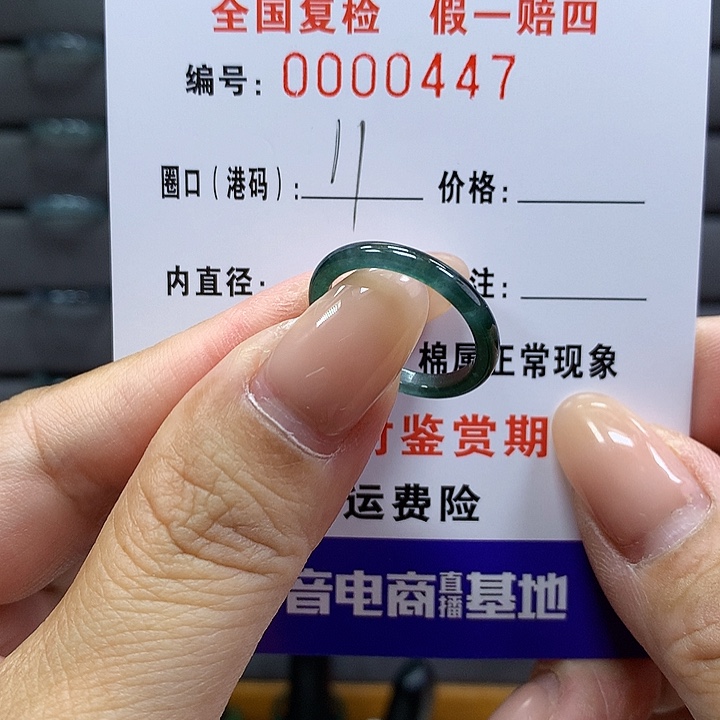 翡翠戒指未镶嵌     447